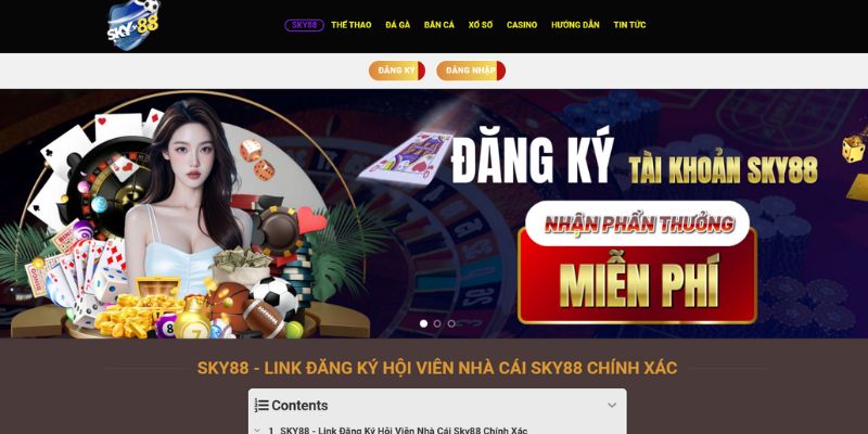 Đăng ký SKY88 thân thiện hỗ trợ người mới